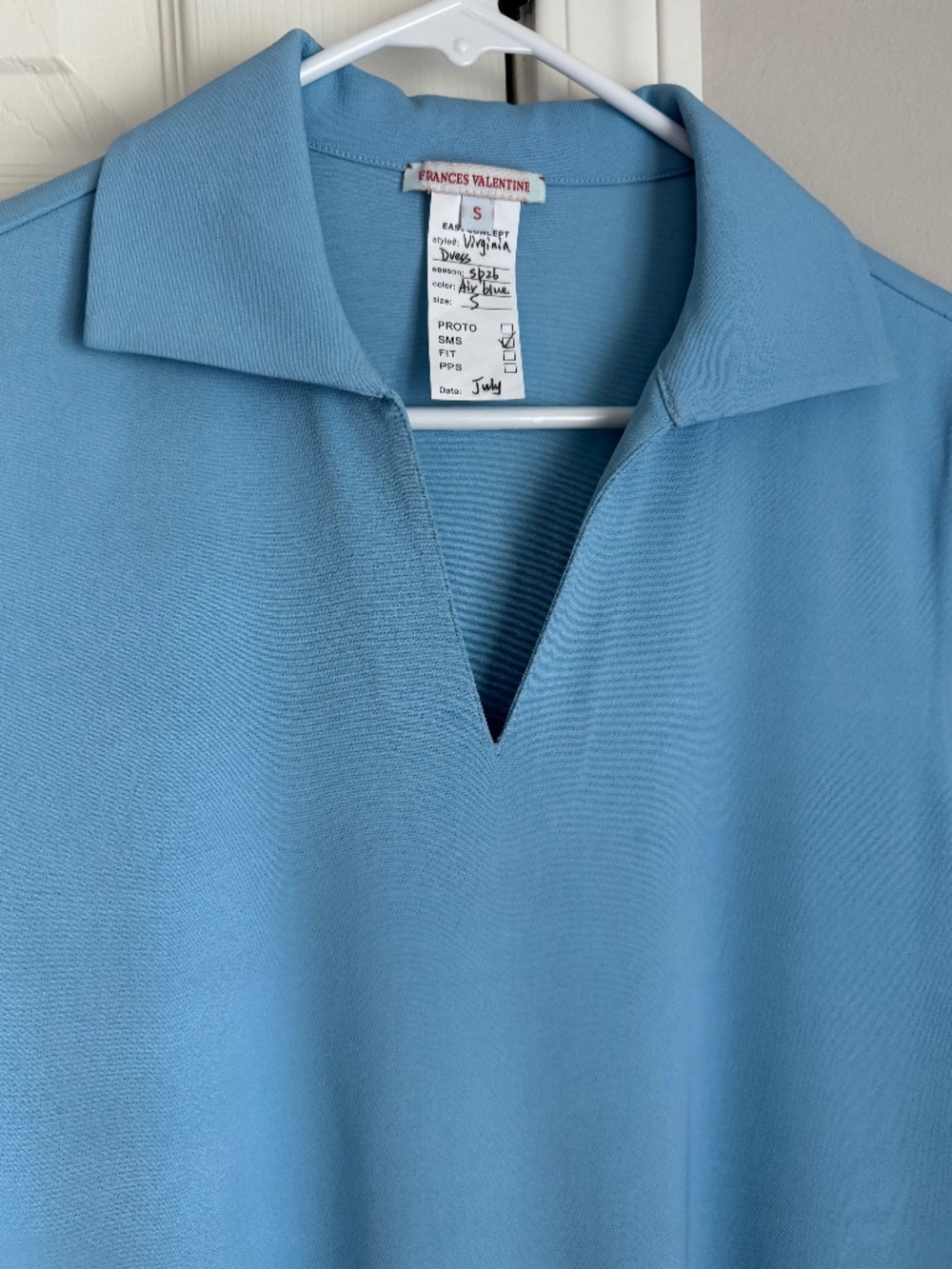 NWOT, FRANCES VALENTINE, VIRGINIA DRESS IN BEAUTIFUL AIR BLUE COLOR